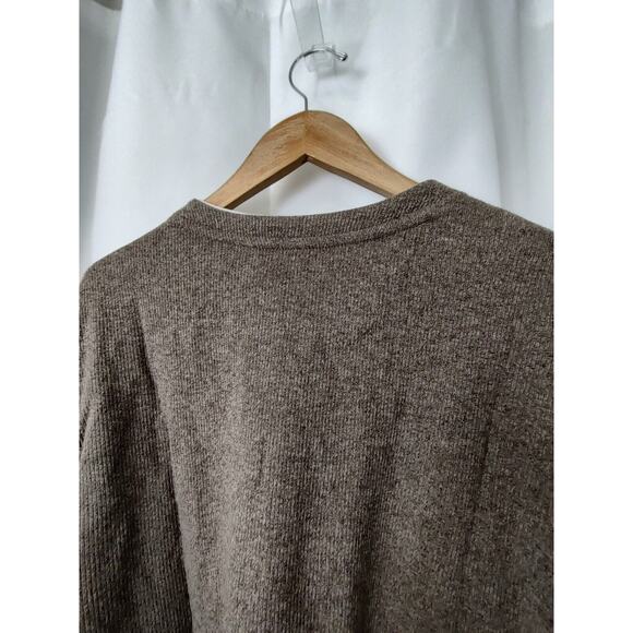 Method Men's X-Large Heather Brown Cotton Blend Henley Shirt Long Sleeve - Picture 3 of 11